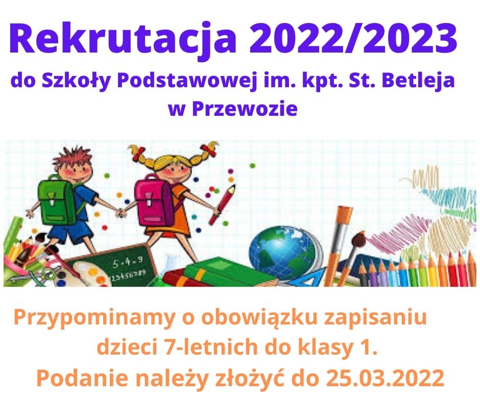 plakat rekrutacja do spprzewoz rok szk 2022 2023